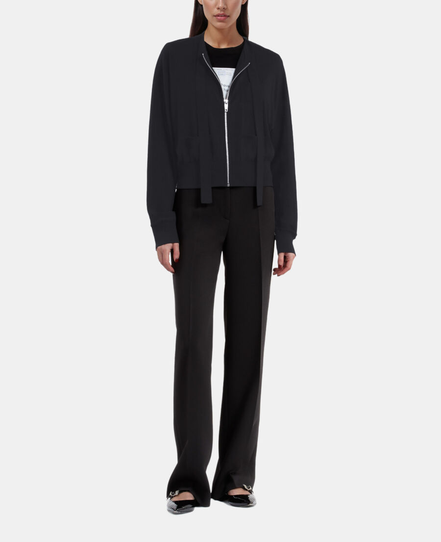 The Kooples FEMME BLACK cardigan en laine noir