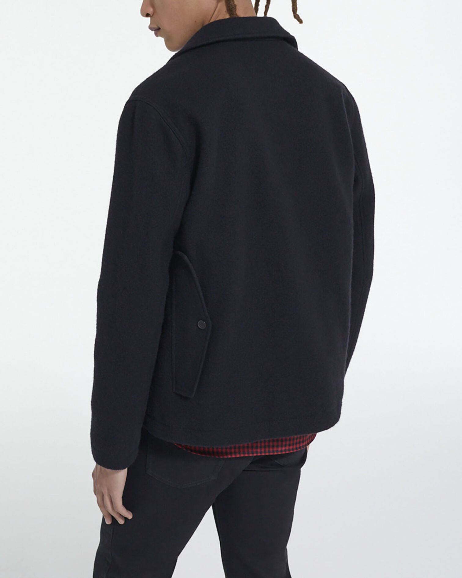 Black wool jacket, BLACK, hi-res image number null