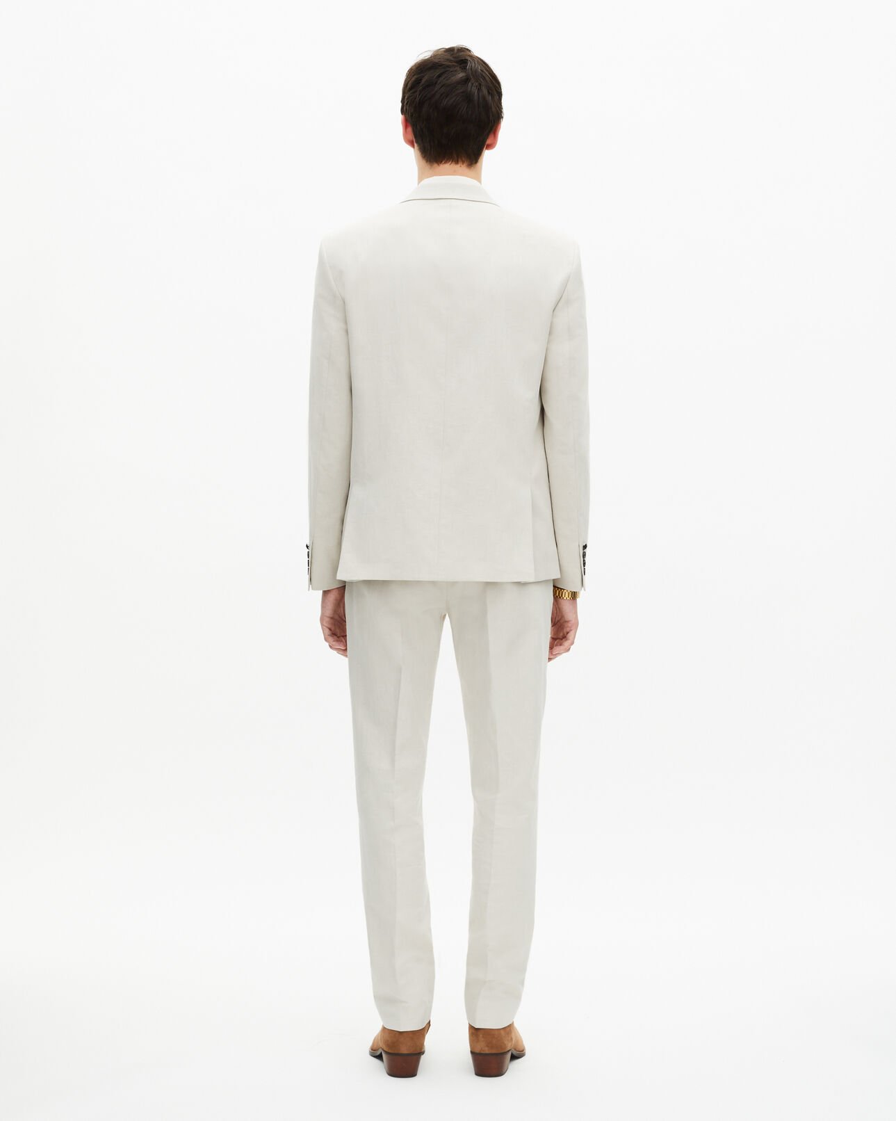 The Kooples MEN ECRU ecru cotton - linen suit jacket