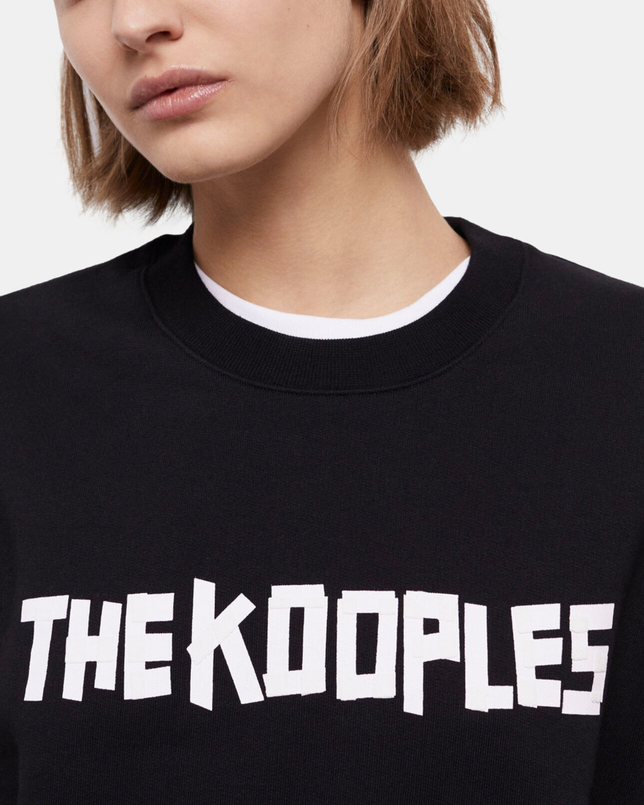 The Kooples WOMEN BLACK the kooples black logo sweatshirt