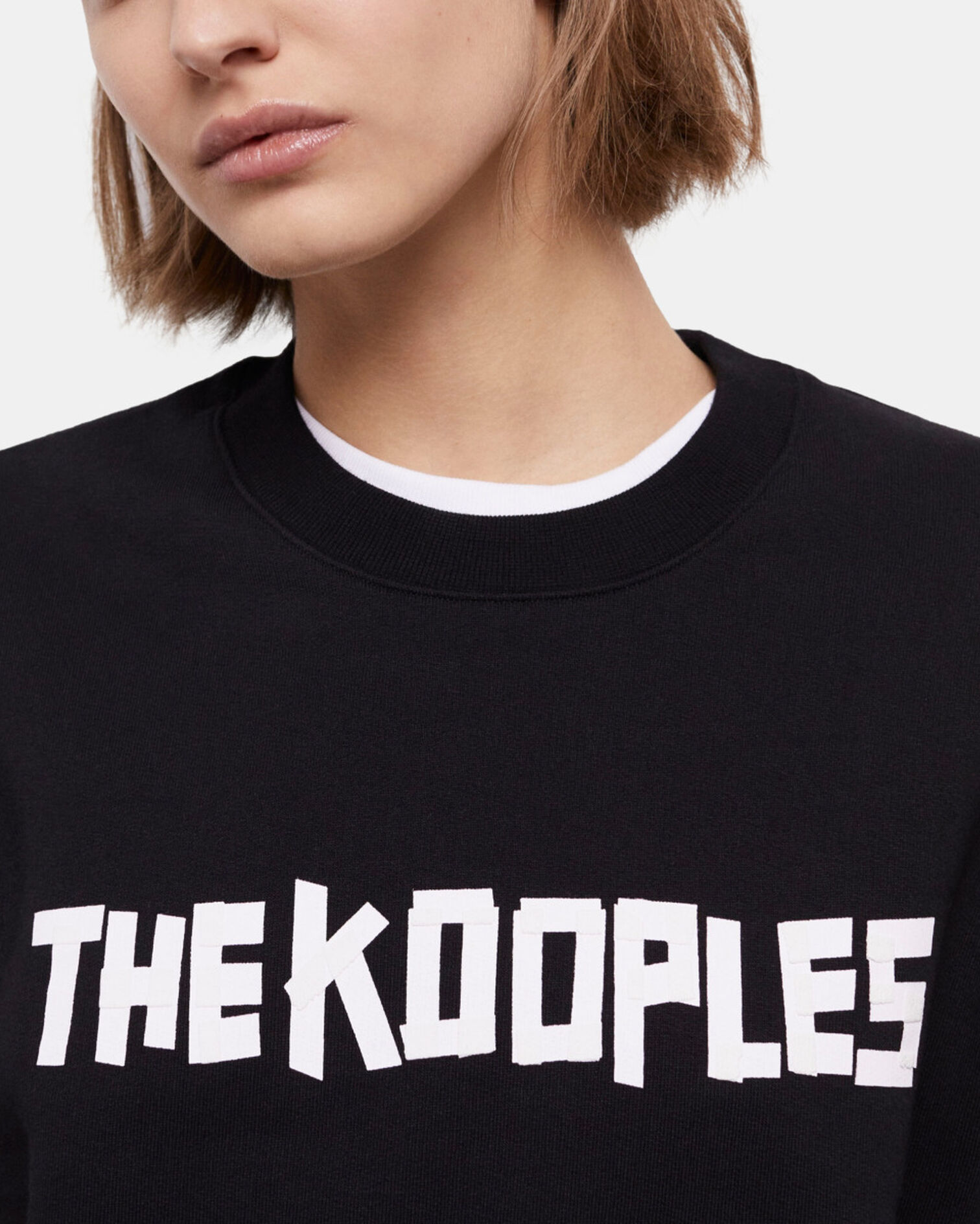 The Kooples black logo sweatshirt, BLACK, hi-res image number null