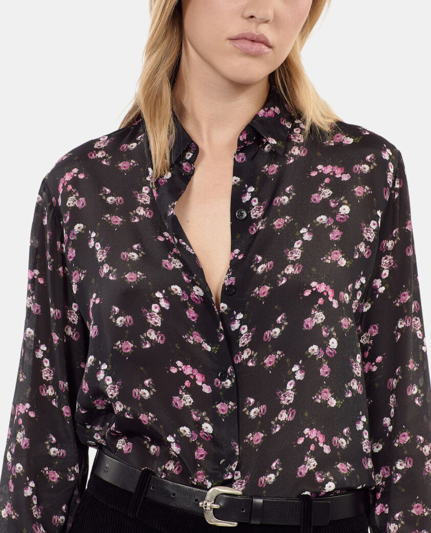 The Kooples MUJER BLACK camisa estampado floral