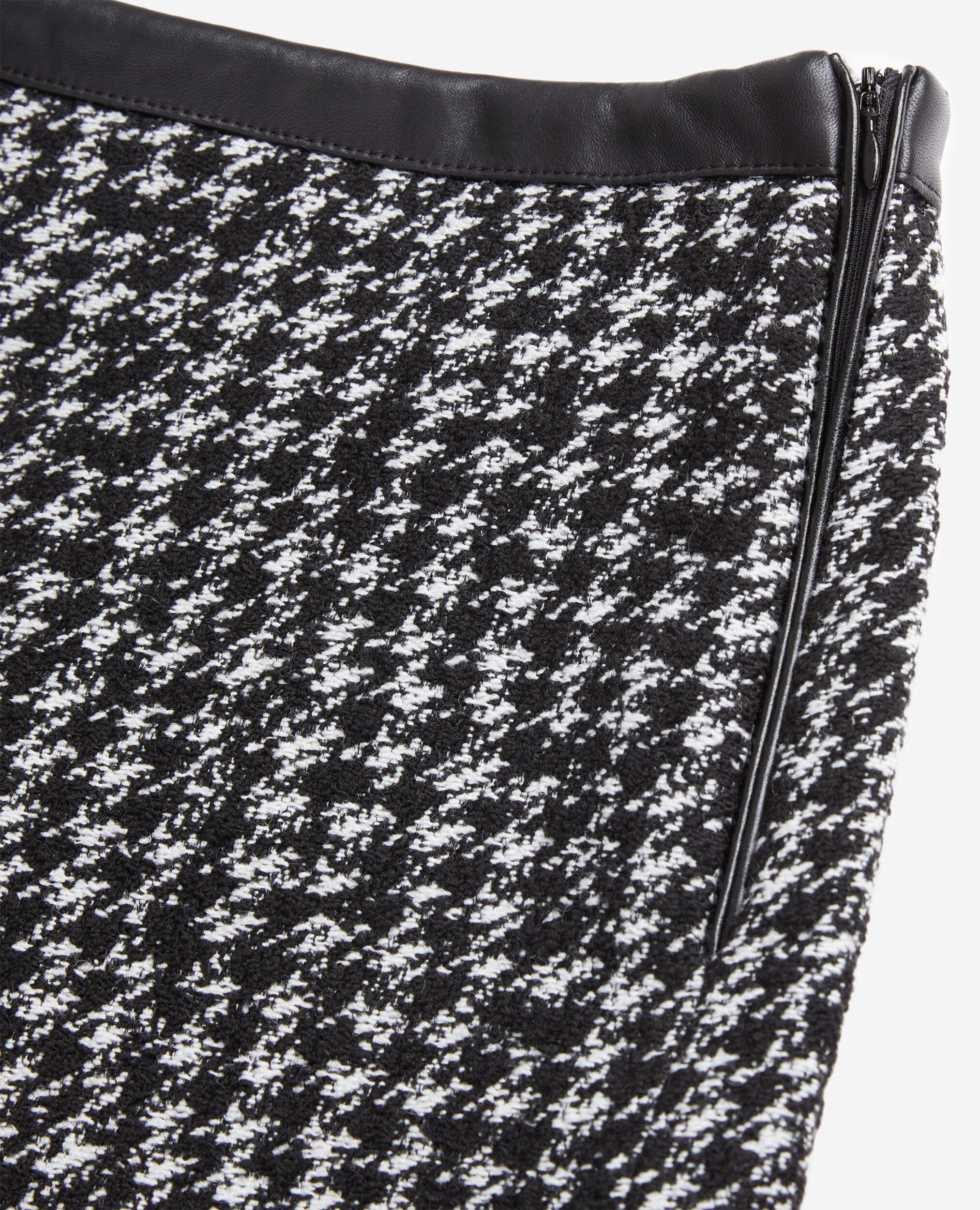 Short noir en tweed, BLACK WHITE, hi-res image number null