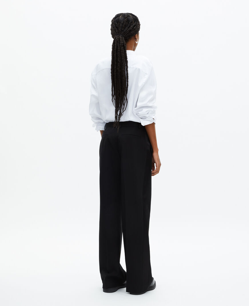 The Kooples FEMME BLACK pantalon de smoking large noir