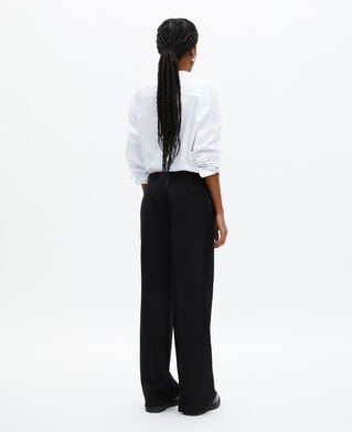 The Kooples FEMME BLACK pantalon de smoking large noir