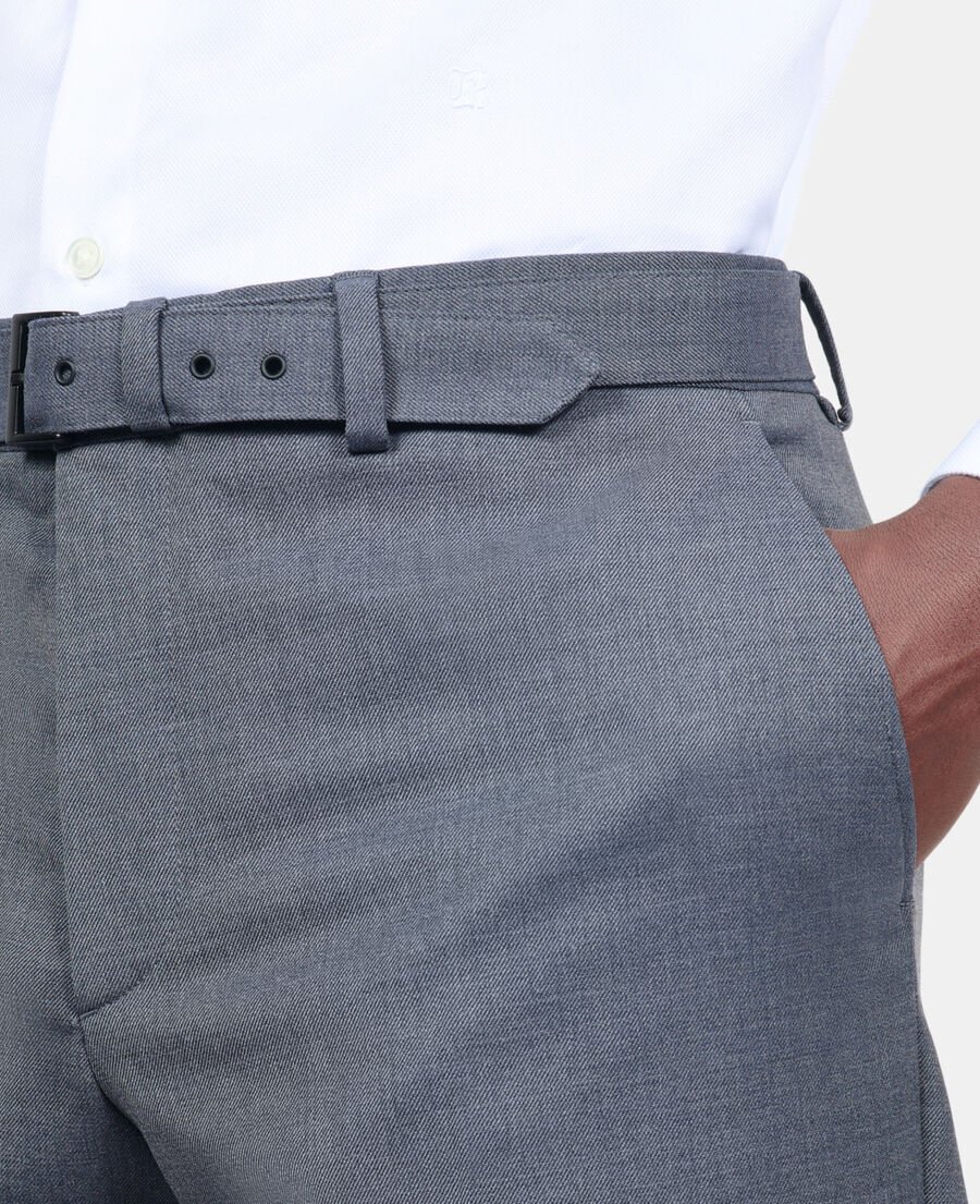 The Kooples MEN BLUE blue wool suit trousers