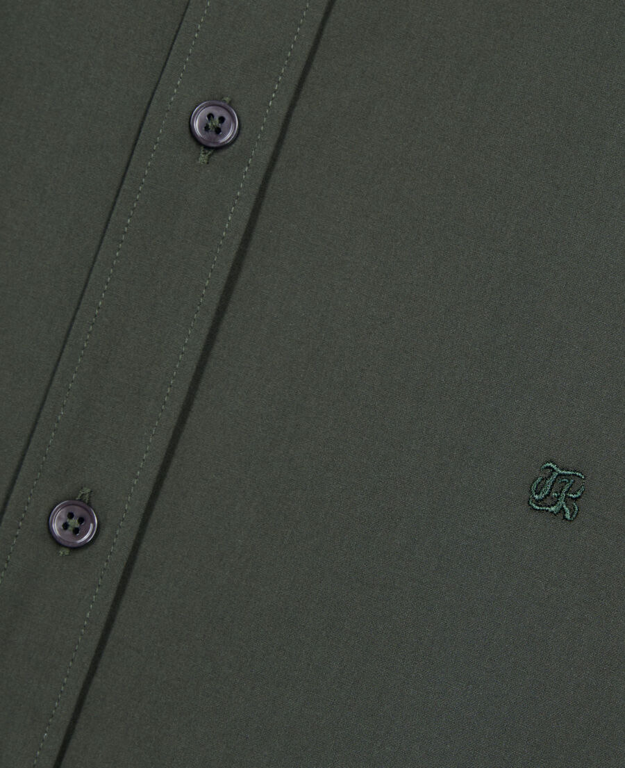 The Kooples H DARK GREEN khaki poplin shirt