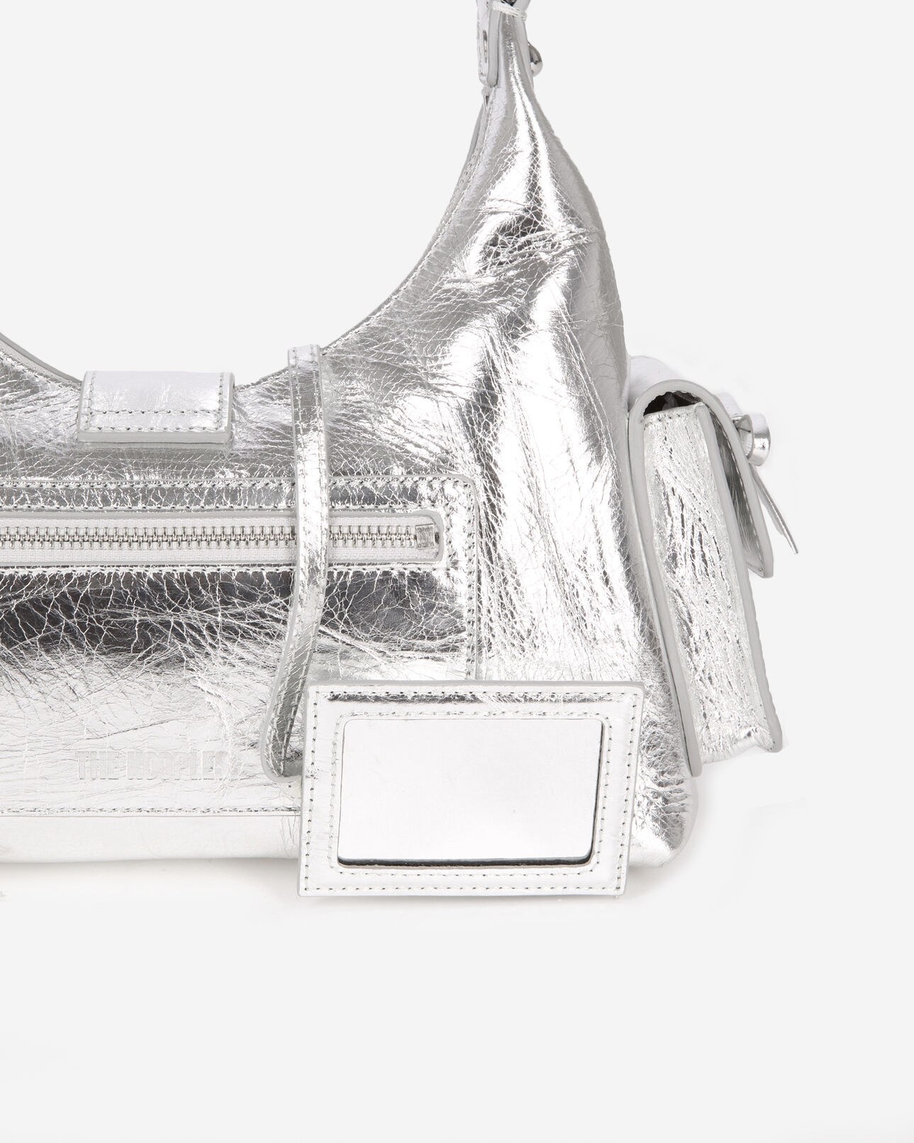 The Kooples WOMEN SILVER amelia bag in silver leather
