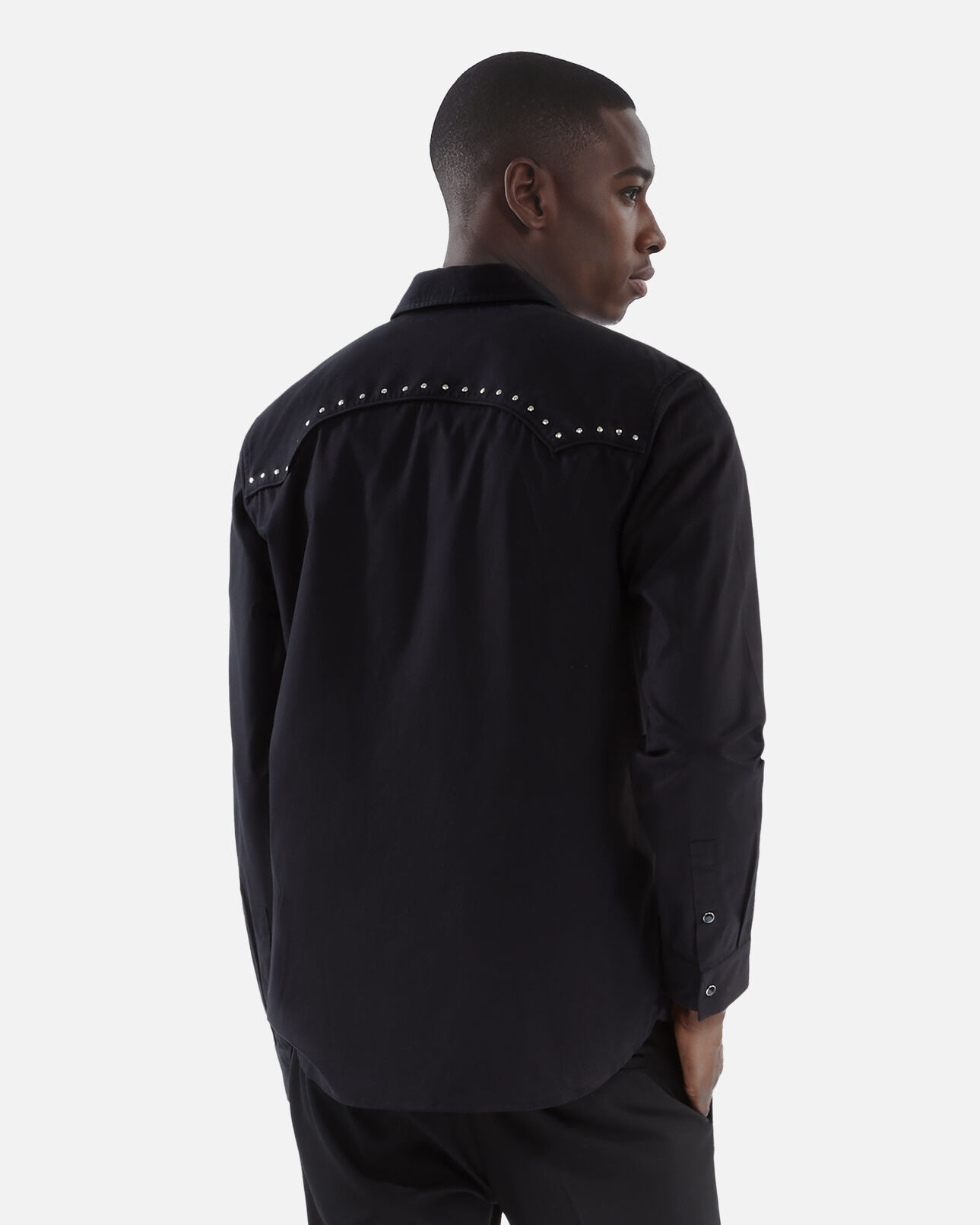 The Kooples HOMME BLACK chemise style western noire