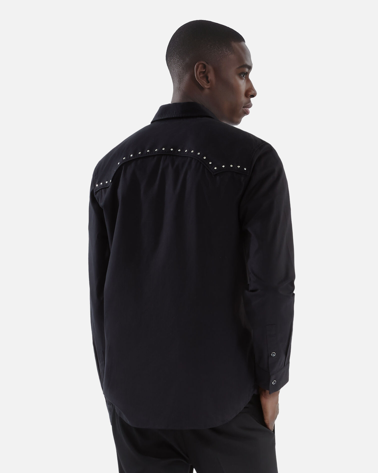 Chemise style western noire, BLACK, hi-res image number null