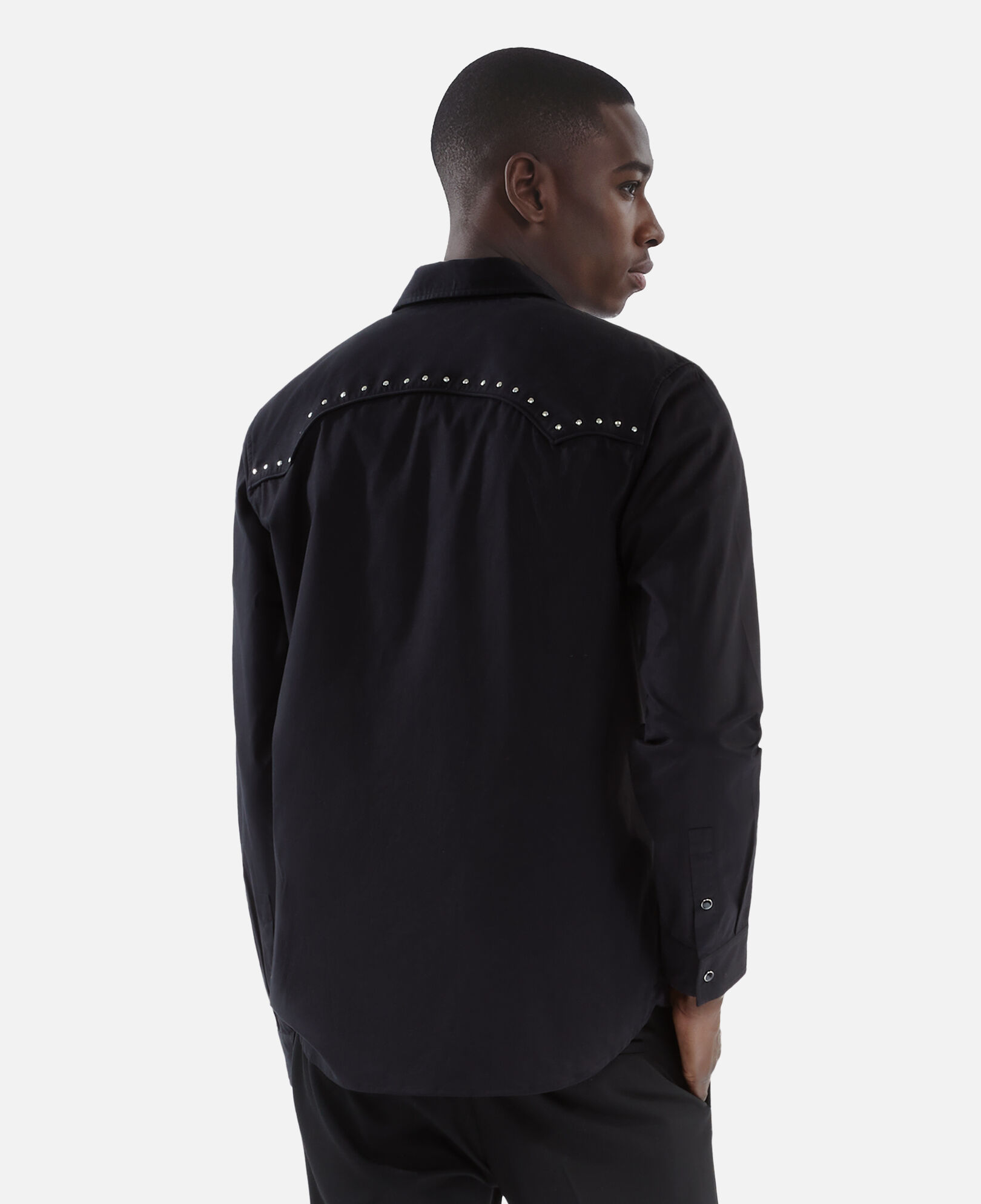 The Kooples HOMME BLACK chemise style western noire