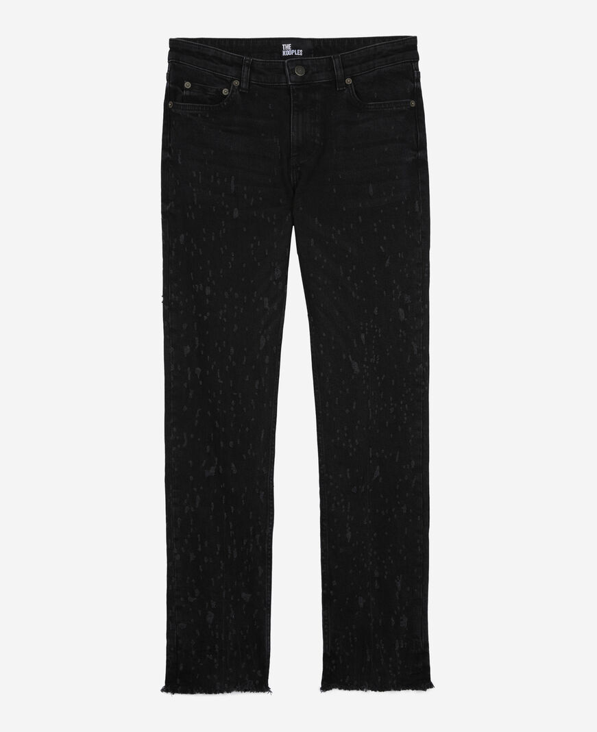 The Kooples WOMEN BLACK WASHED black slim jeans