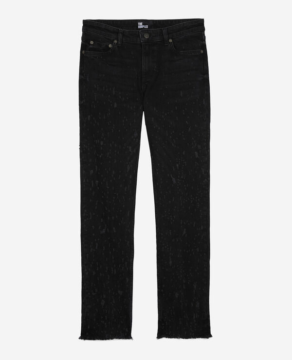 The Kooples FEMME BLACK WASHED jean slim noir