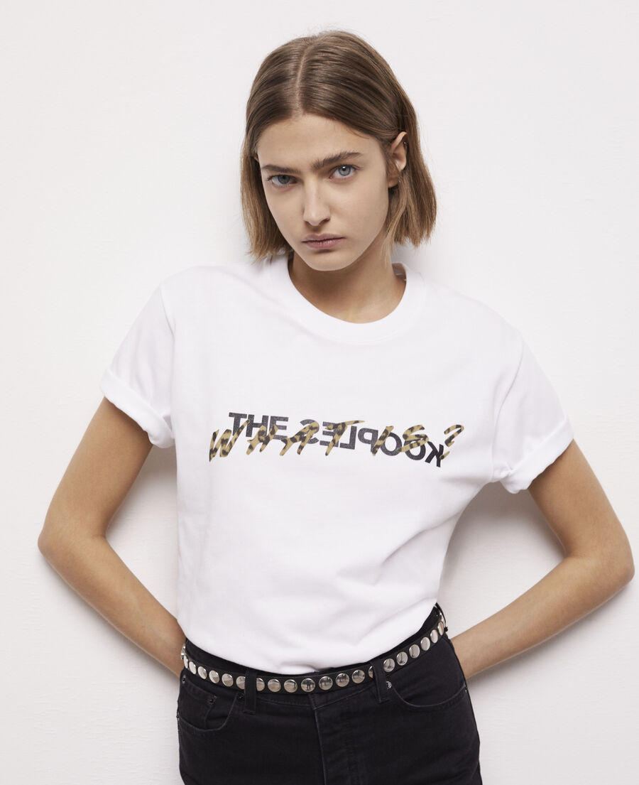 Women's white what is t-shirt | The Kooples - US