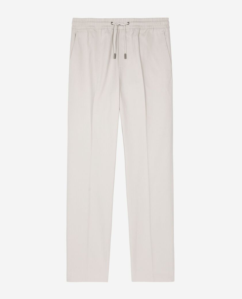 The Kooples H LIGHT GREY straight gray cotton pants