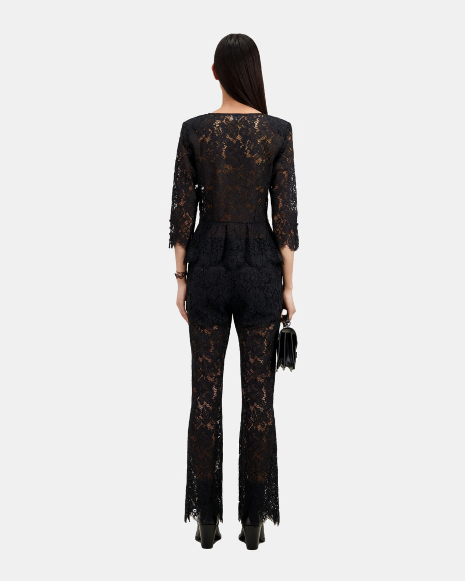 Top en dentelle noir, BLACK, hi-res image number null