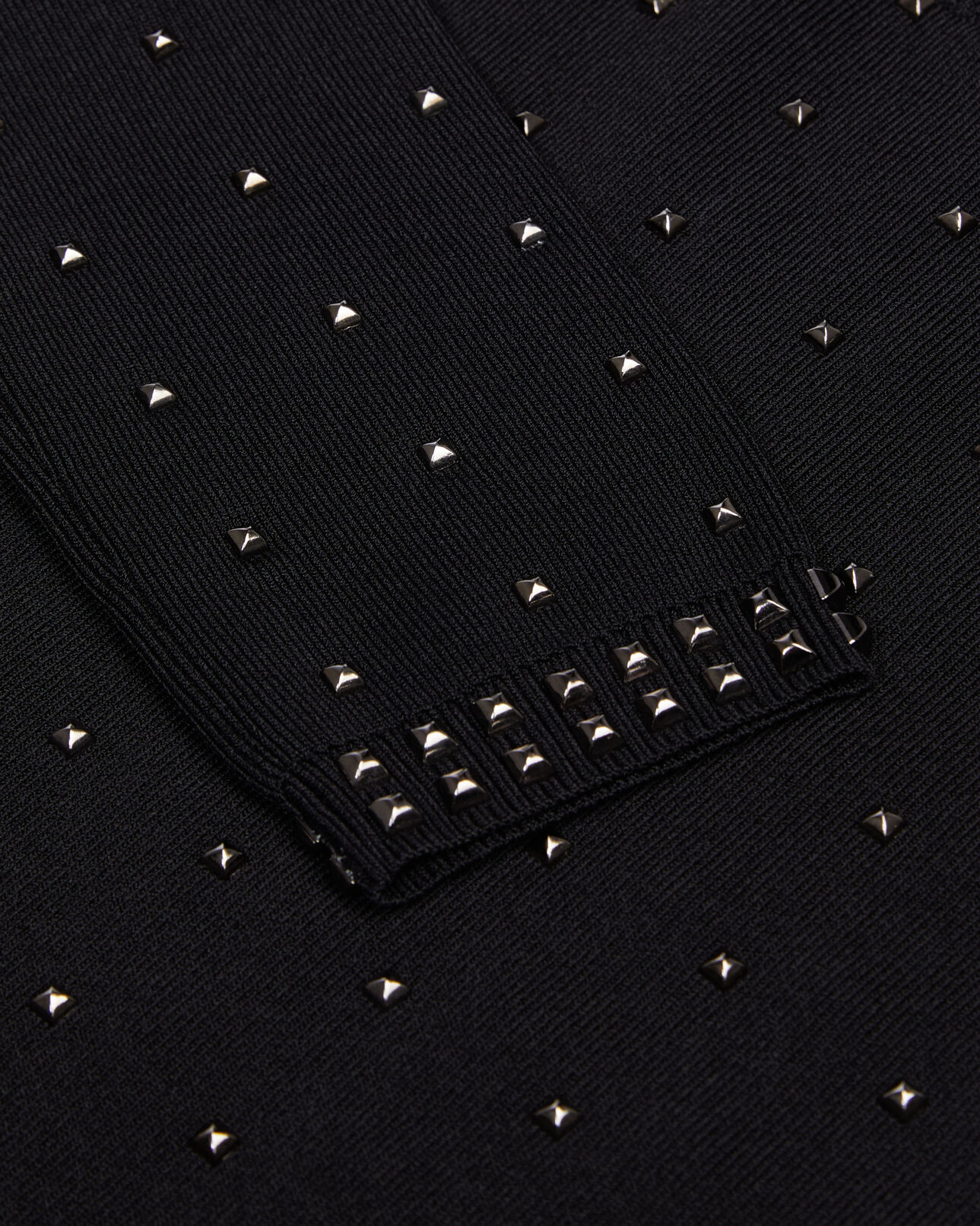 The Kooples WOMEN BLACK long black dress with spikes