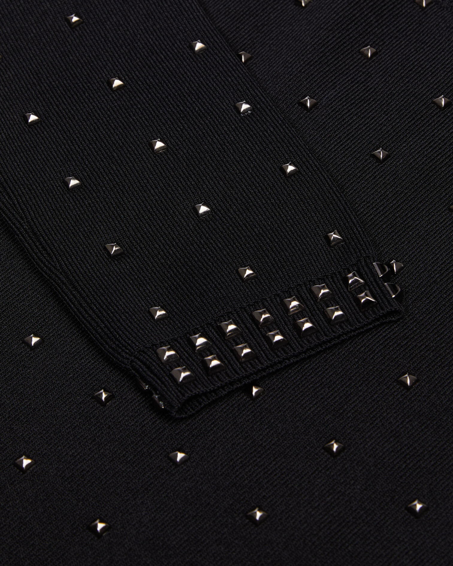 Long black dress with spikes, BLACK, hi-res image number null