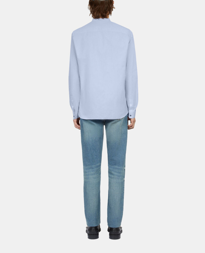 The Kooples HERREN BLUE SKY elegantes, himmelblaues hemd aus popeline