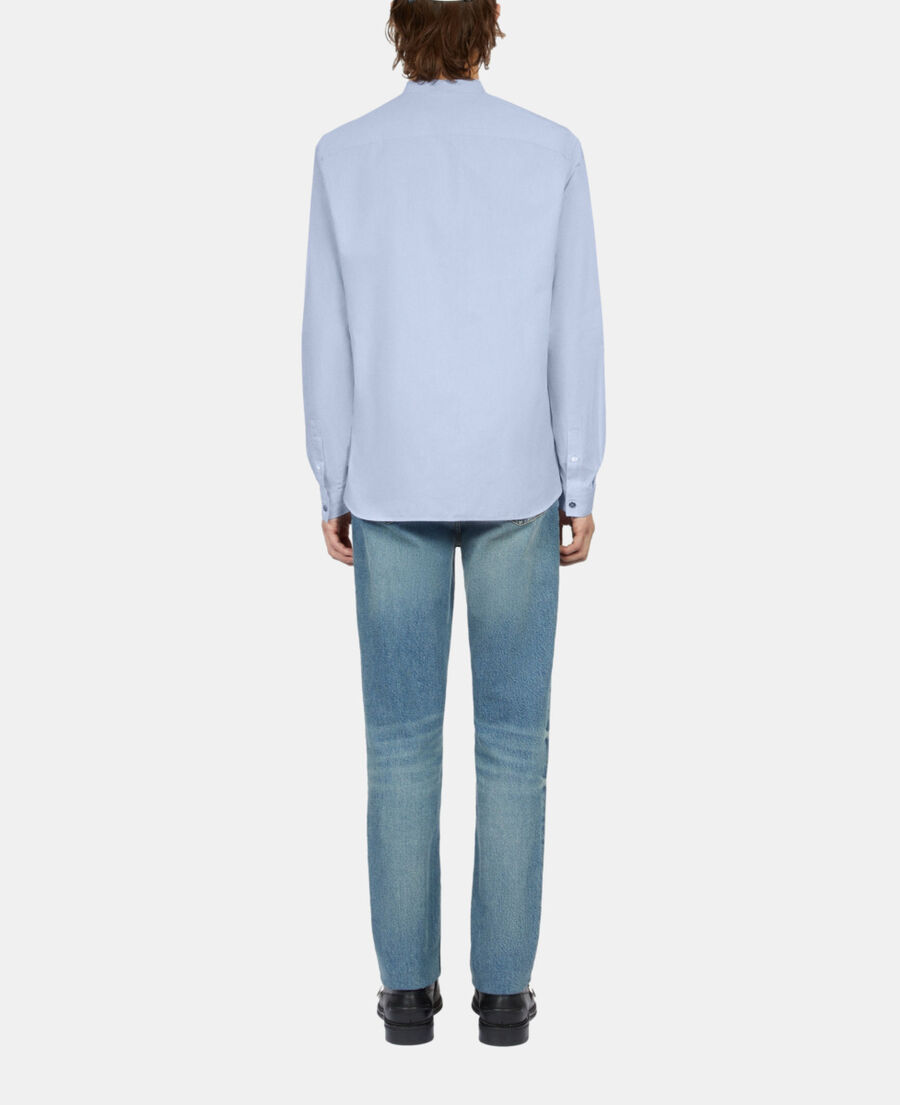The Kooples H BLUE SKY sky blue poplin formal shirt