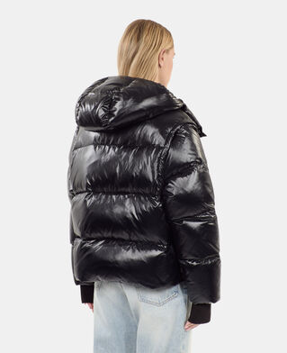 The Kooples F BLACK black down jacket with detachable sleeves