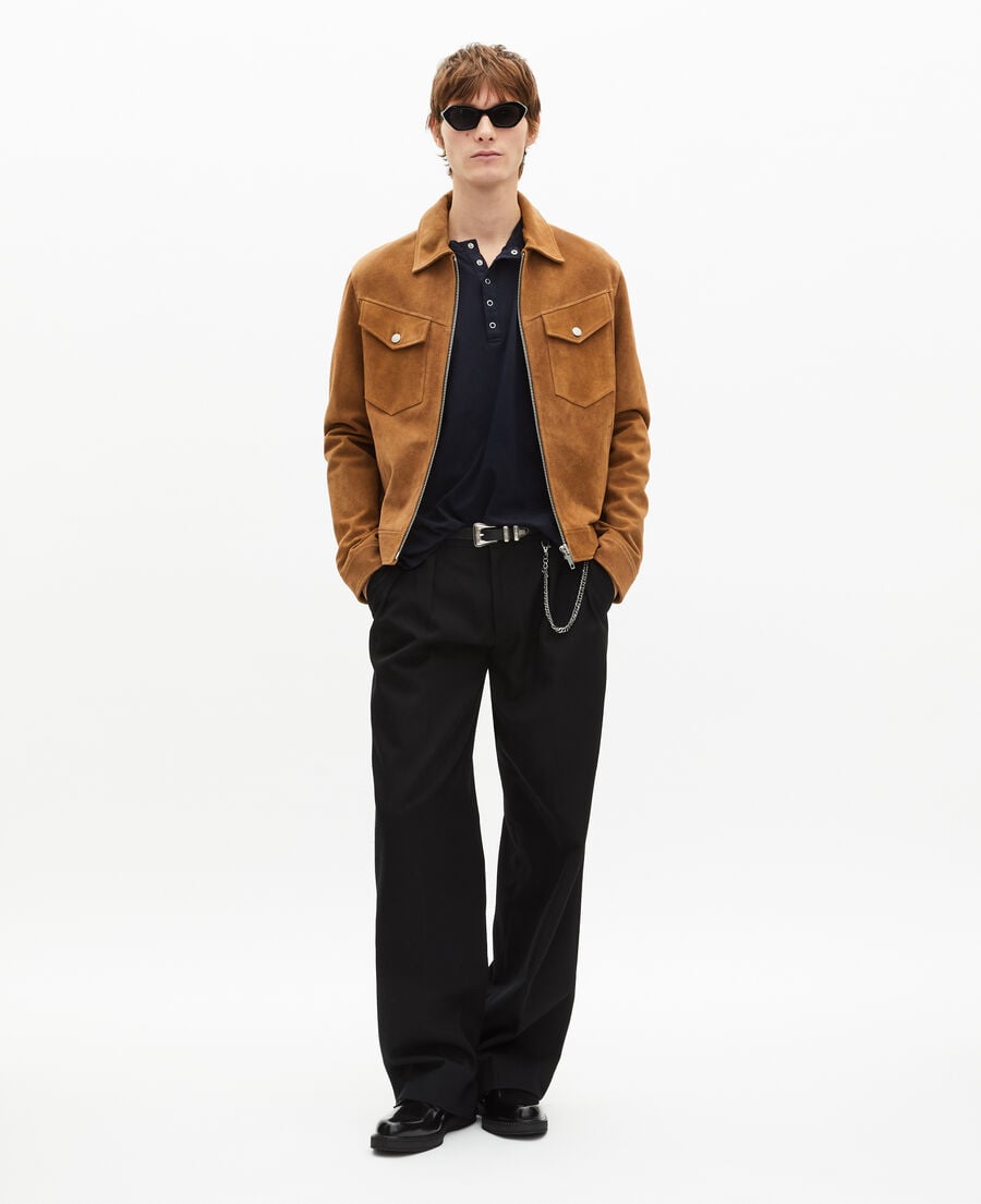The Kooples MEN CAMEL camel suede jacket