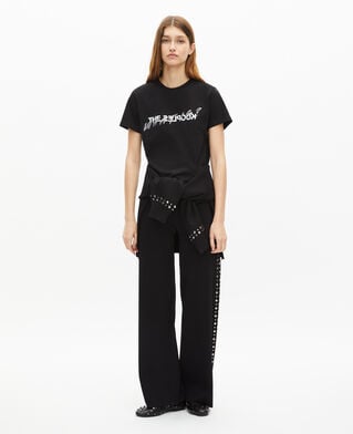 The Kooples MUJER BLACK camiseta what is con strass negro