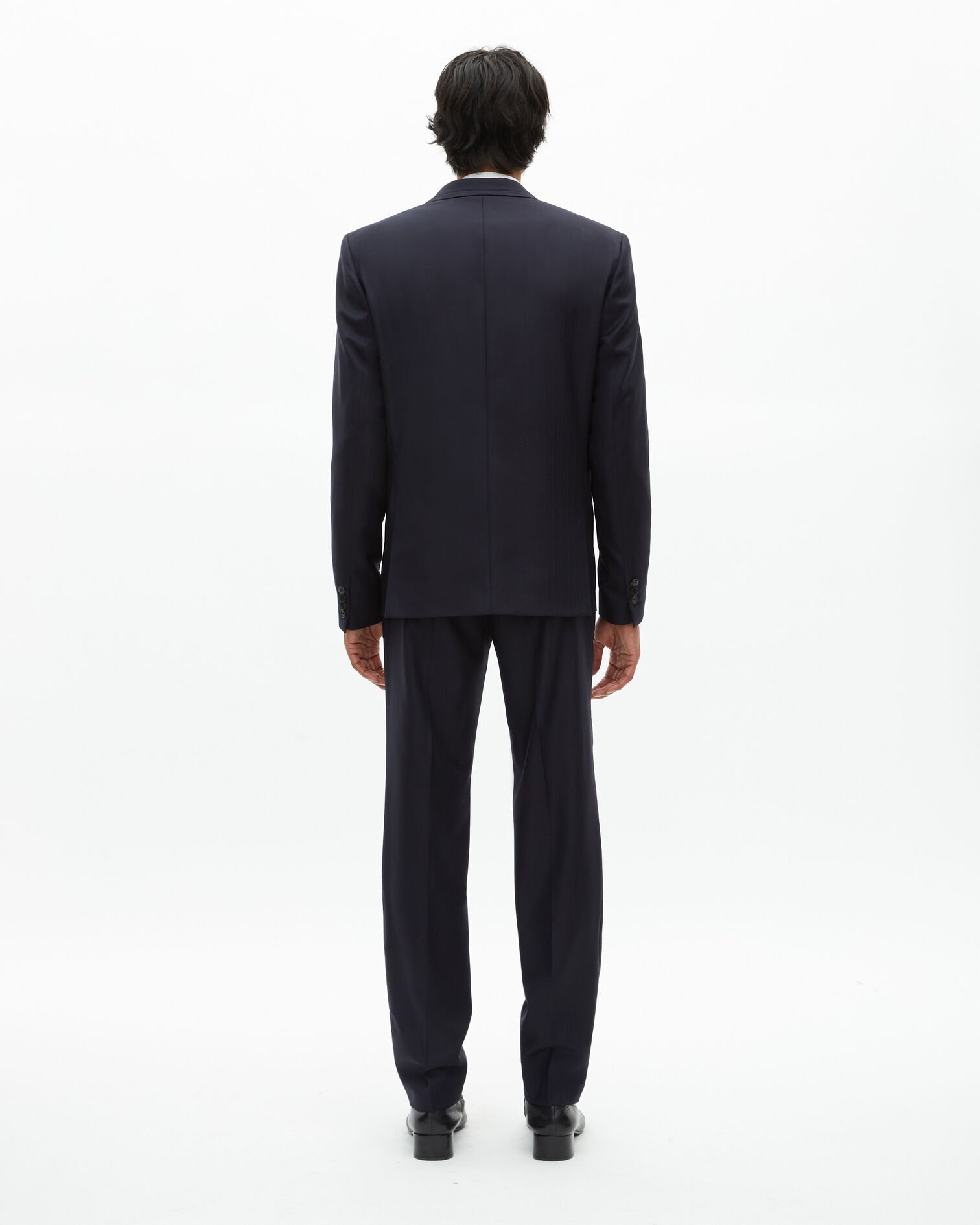 Navy blue wool suit jacket, DARK NAVY, hi-res image number null