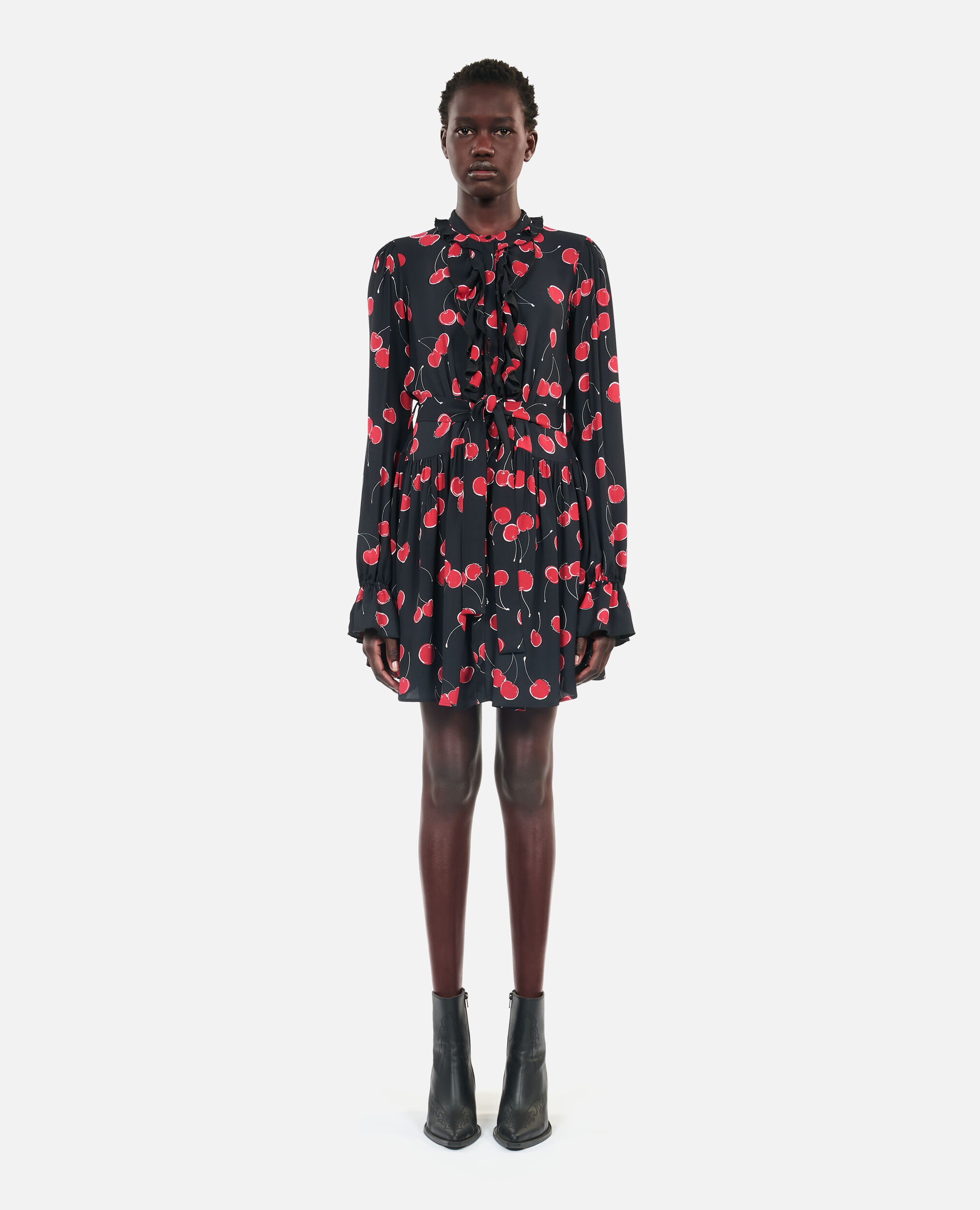 Robe courte avec imprime cerise The Kooples France