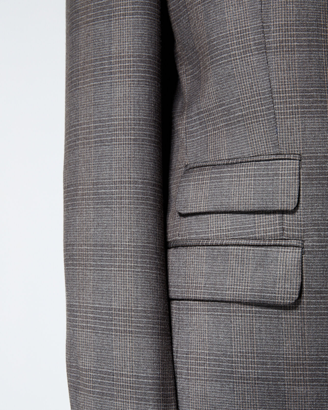The Kooples HOMME DARK GREY veste laine grise à carreaux