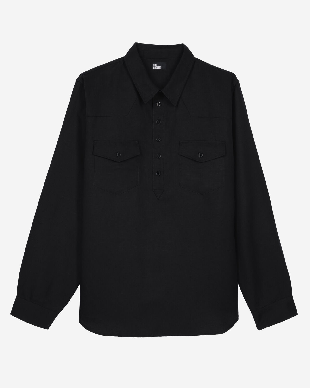 The Kooples HERREN BLACK hemd im polostil schwarz