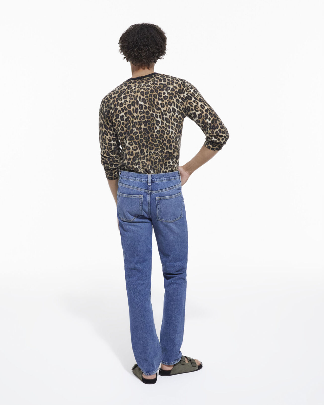 The Kooples MEN LEOPARD leopard print cashmere sweater
