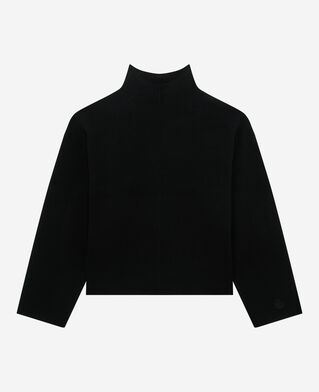 The Kooples F BLACK black mock-neck sweater