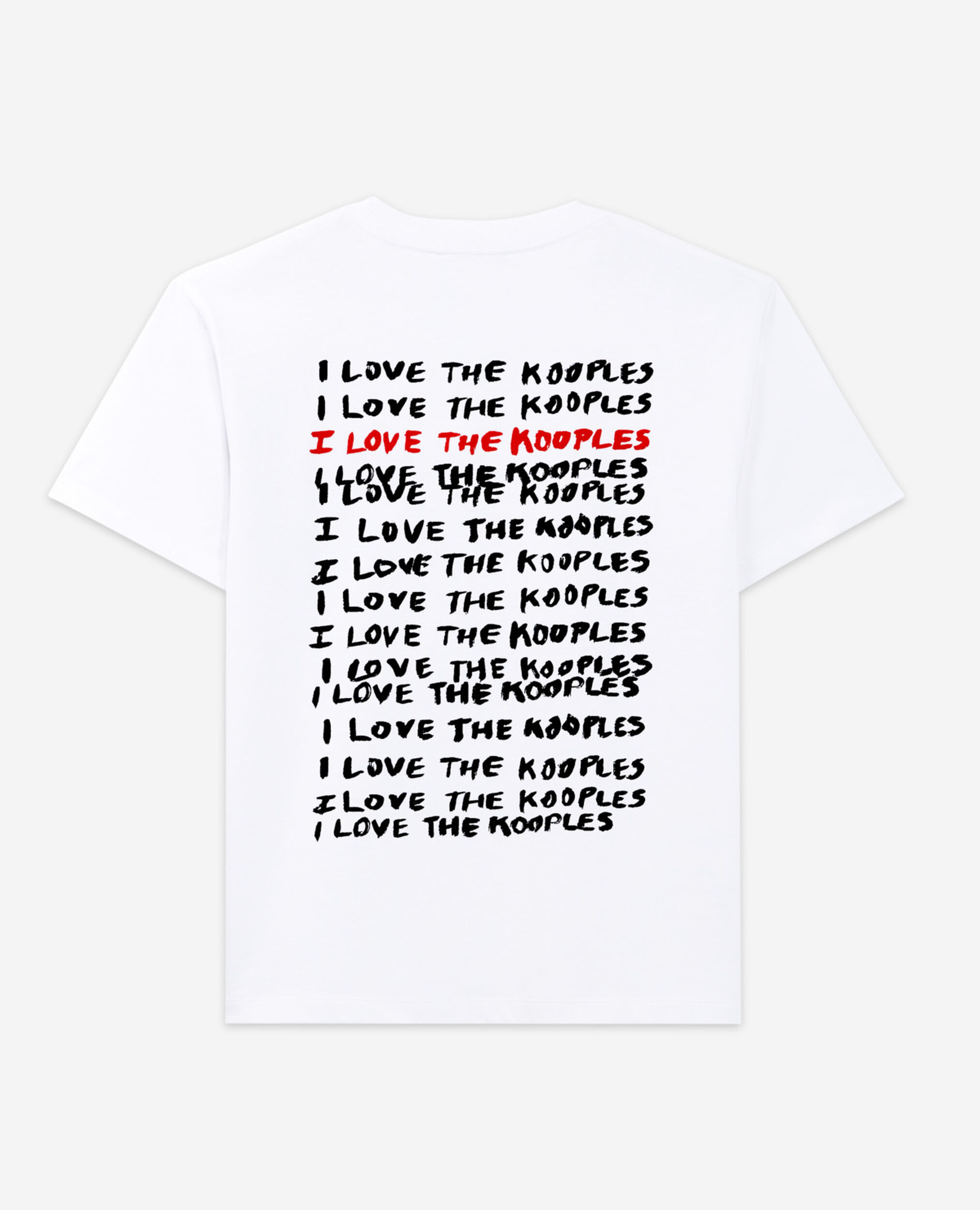 T-shirt blanc coton Love The Kooples, WHITE, hi-res image number null