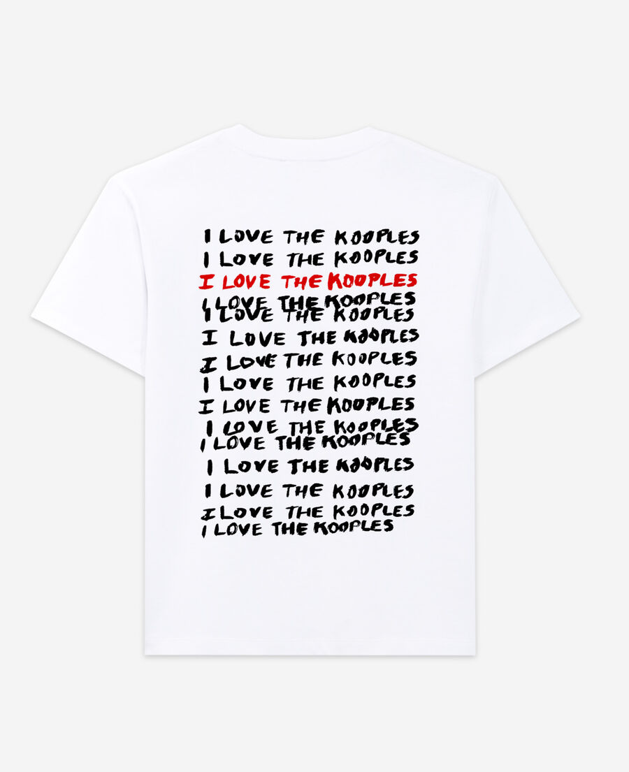 t-shirt baumwolle weiß love the kooples