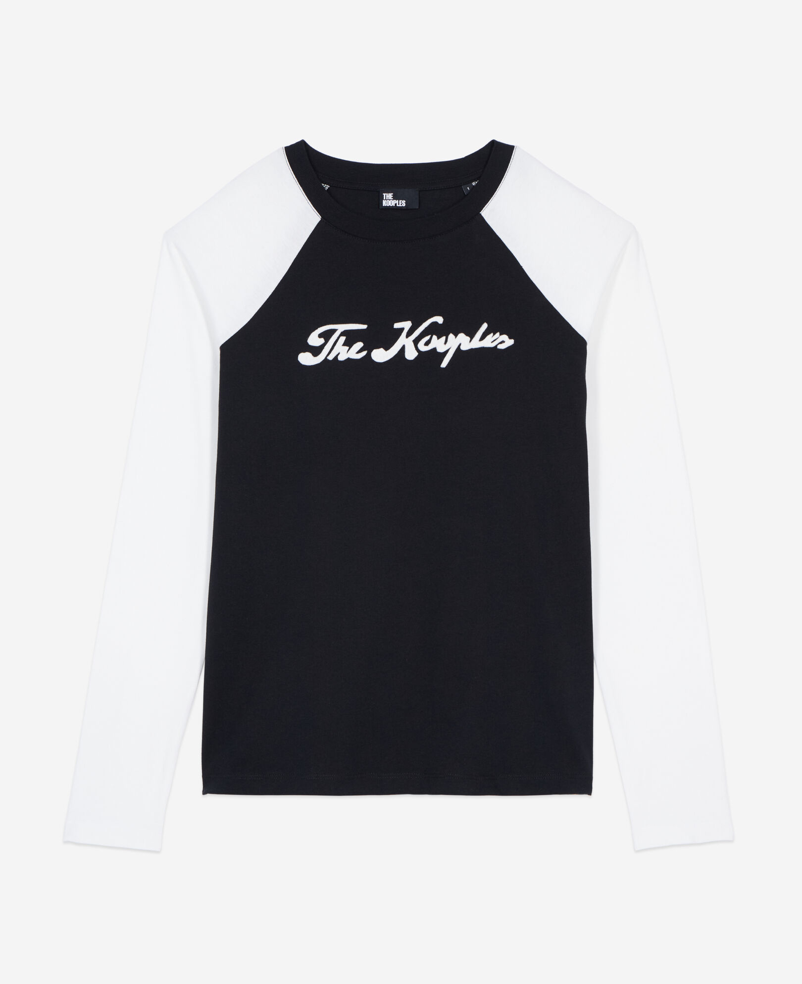 The Kooples FEMME BLACK t-shirt manches longues noir et blanc