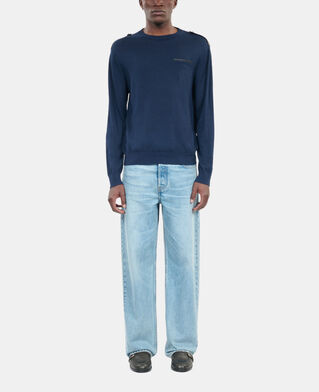 The Kooples H DARK BLUE blue merino wool sweater