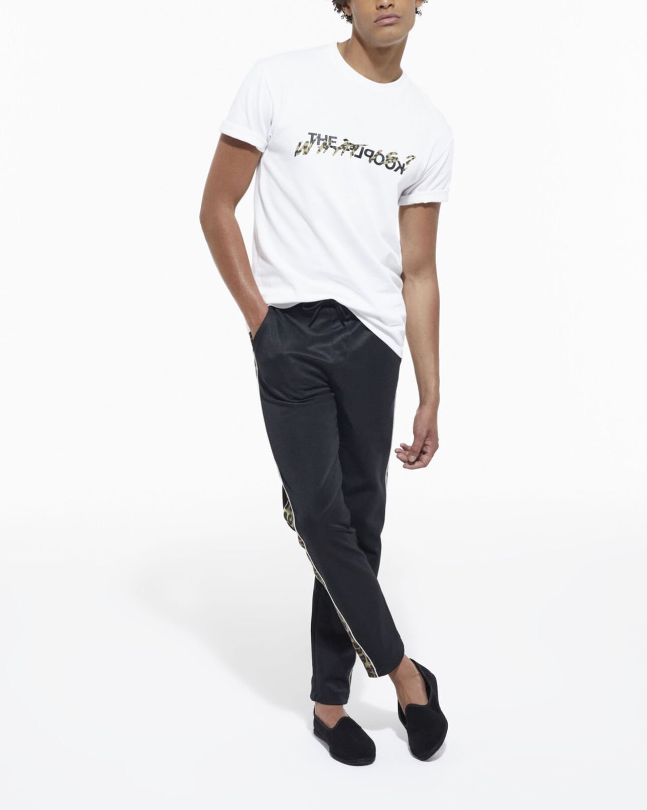 The Kooples HOMME SNOW WHITE t-shirt what is blanc et léopard