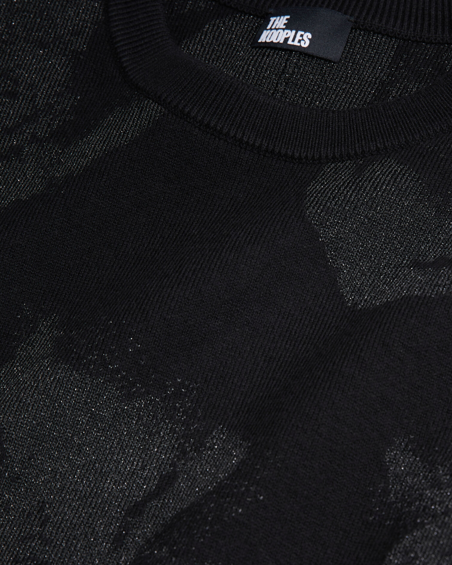 Jersey negro mezcla lana motivos platas, BLACK/BLACK, hi-res image number null