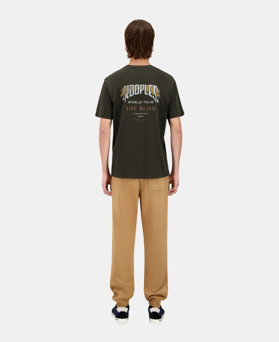 The Kooples HOMME DARK GREEN t-shirt avec sérigraphie vert