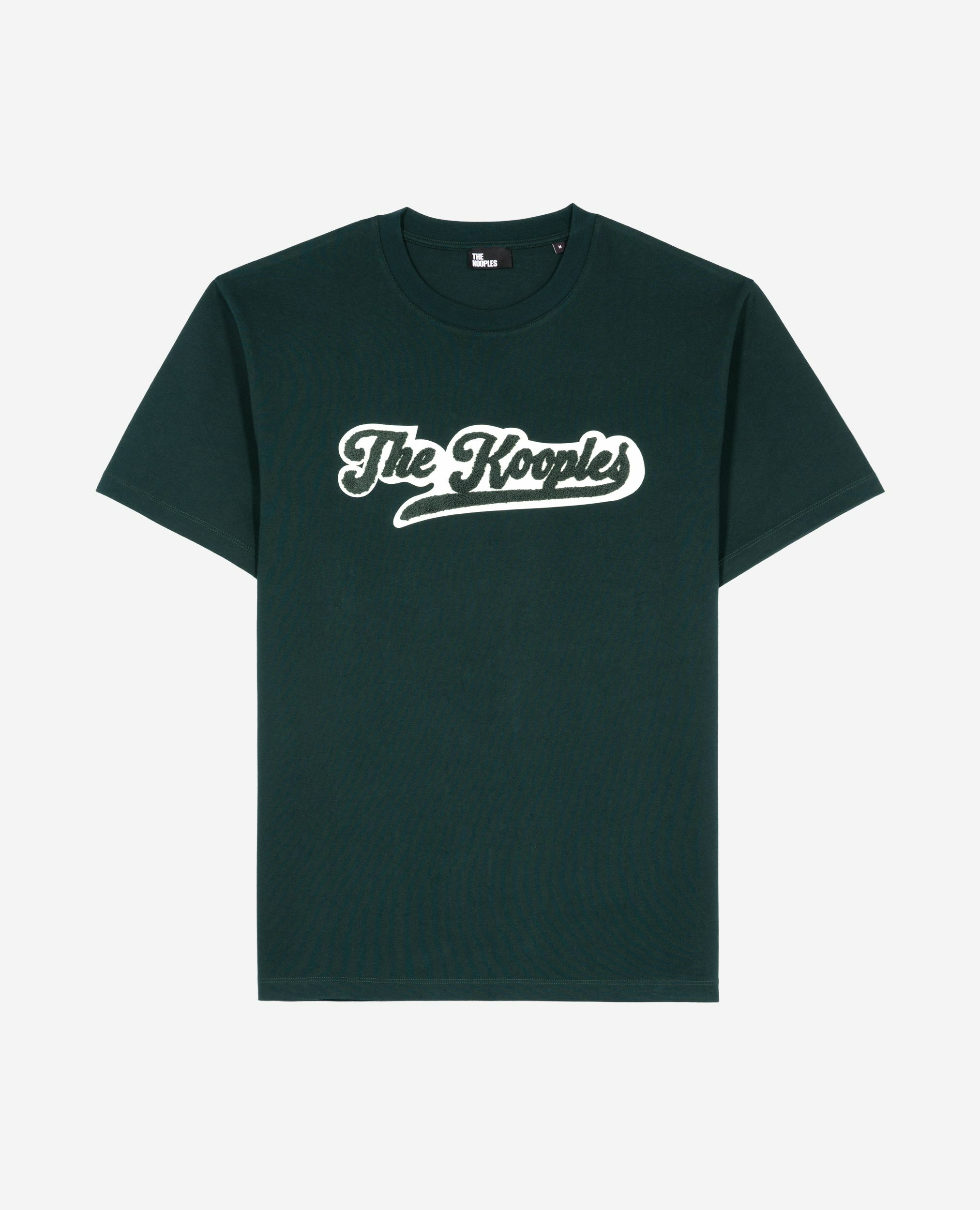 T-shirt with dark green patch, BOTTLE GREEN, hi-res image number null