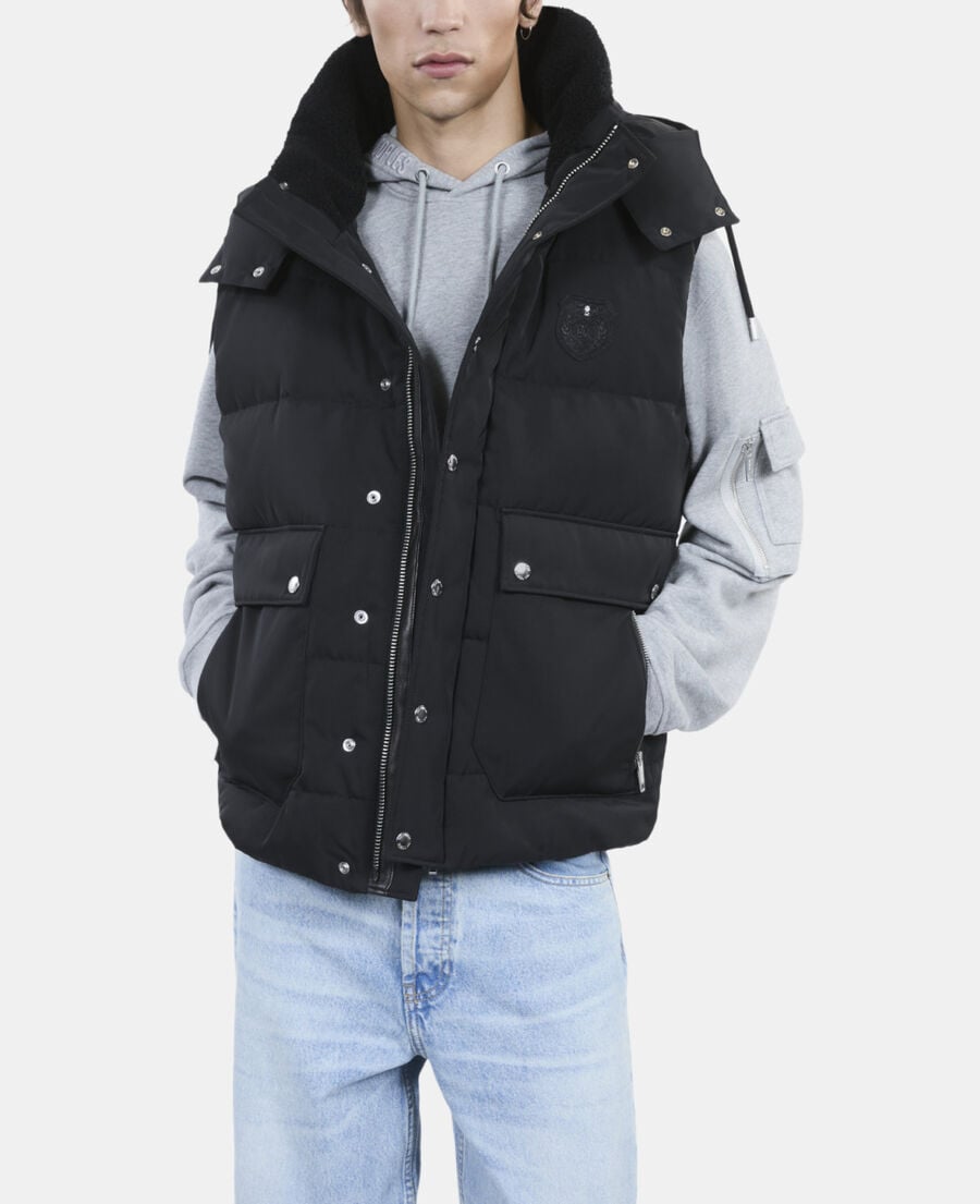 The Kooples HOMME BLACK doudoune sans manches noire