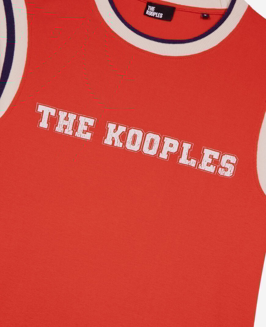 The Kooples H RED t-shirt with red logo