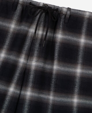 The Kooples HOMME BLACK GREY WHITE bermuda à carreaux noir