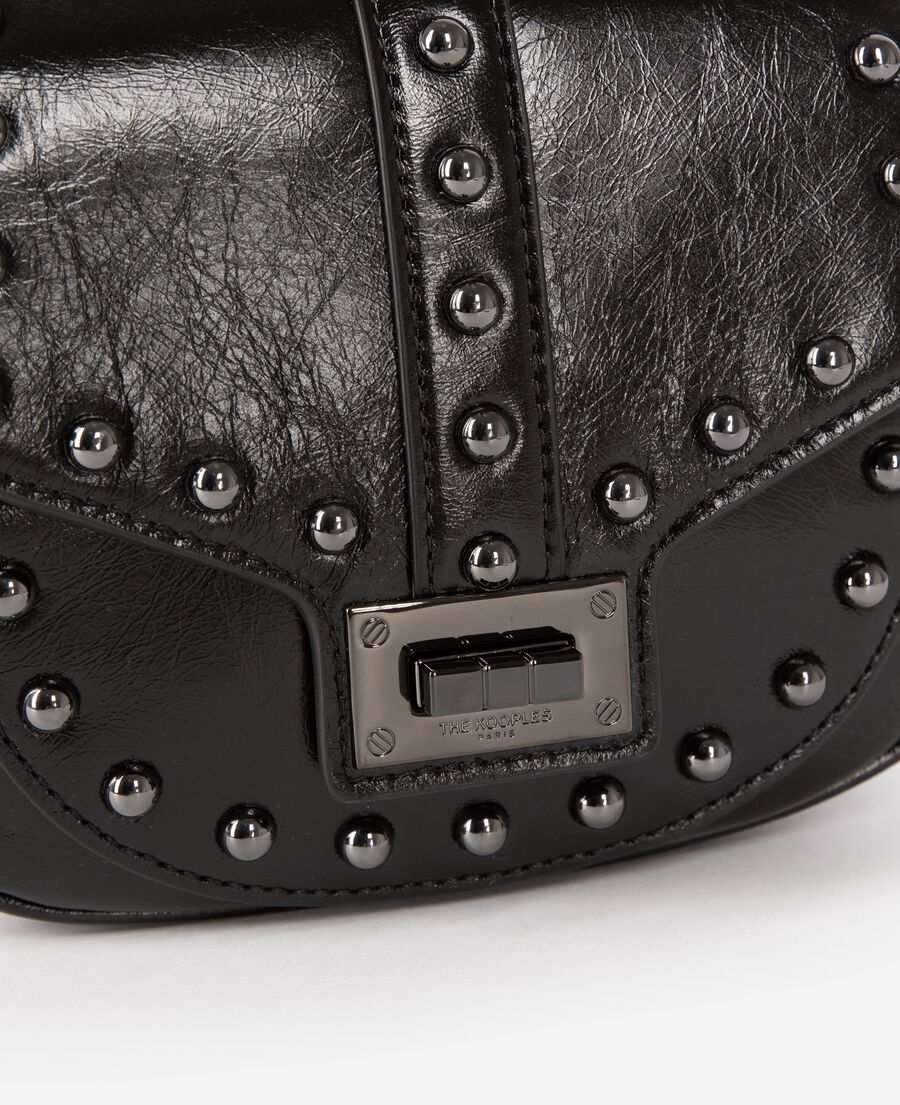 The Kooples F BLACK emily rounded bag with black studs