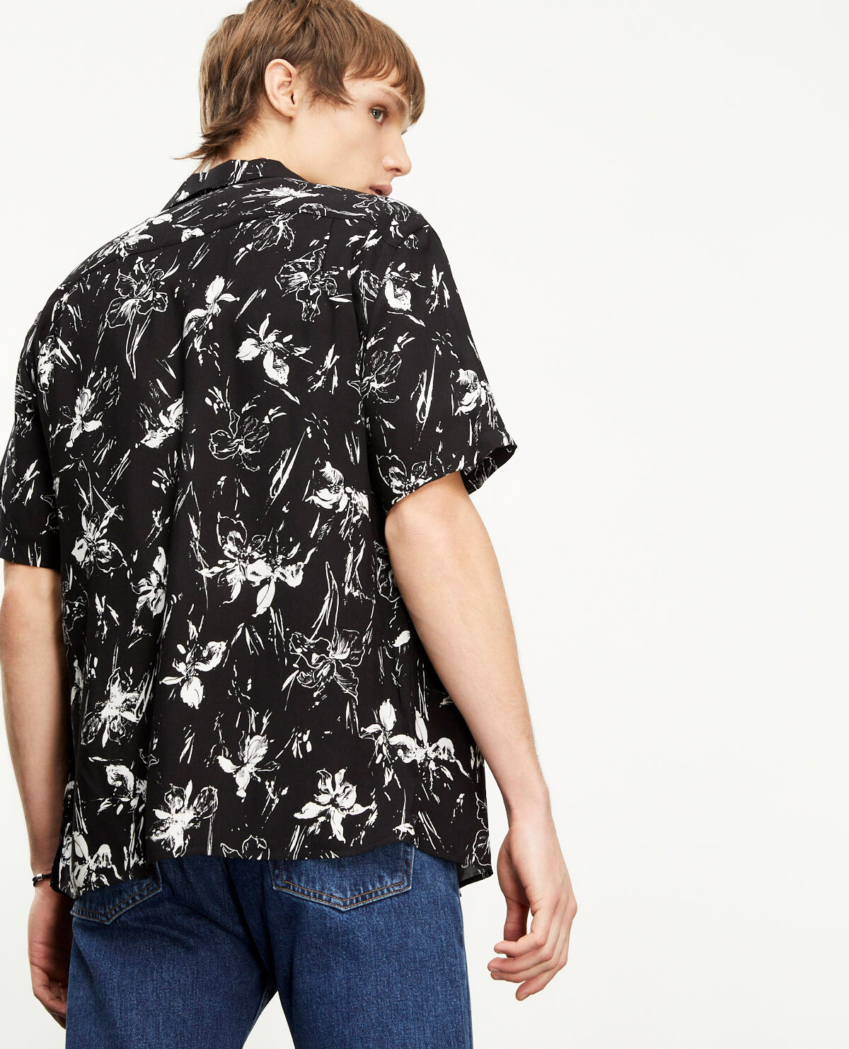 Flowing floral shirt with short sleeves The Kooples
