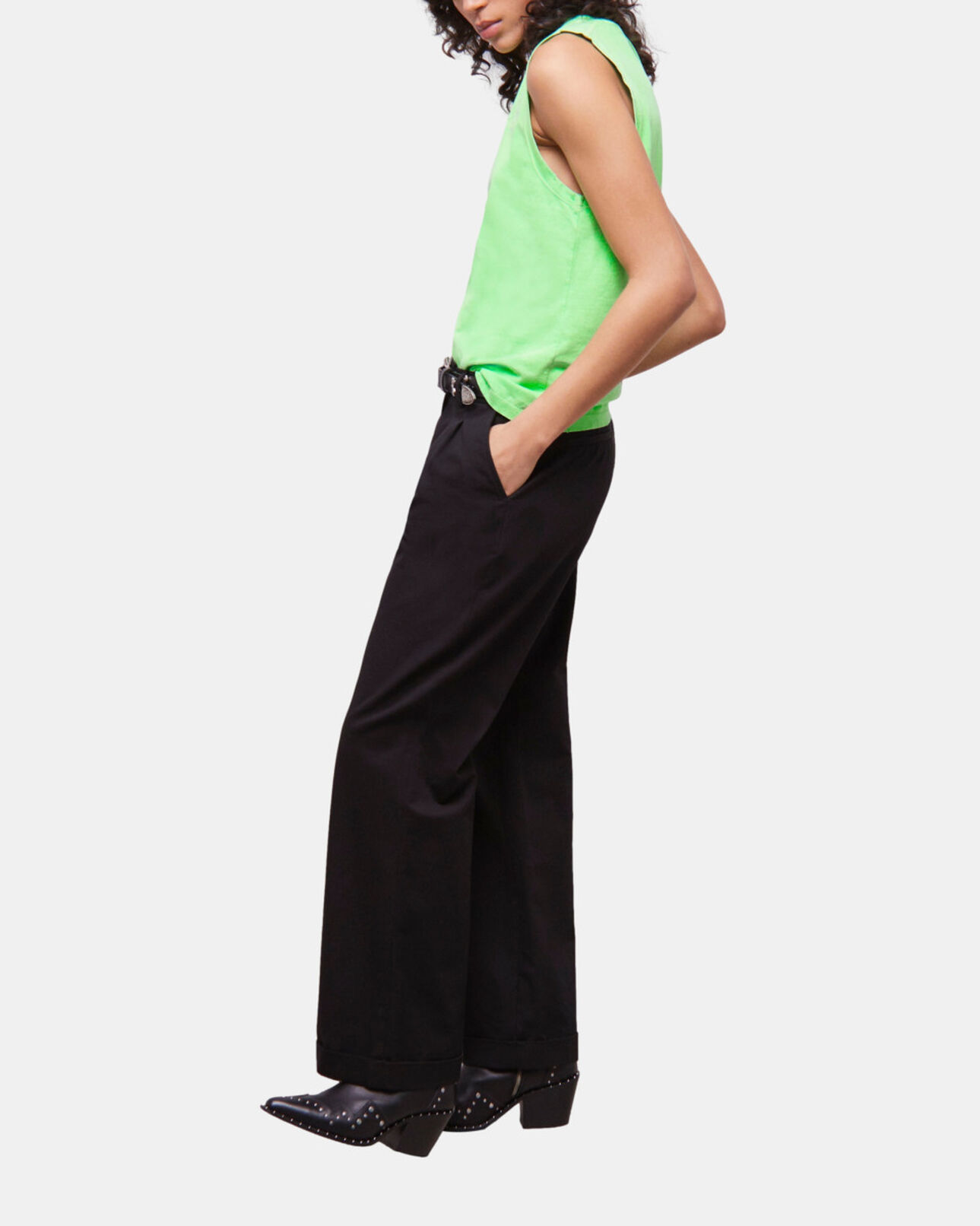 The Kooples FEMME VERT FLUO t-shirt femme vert fluo avec logo