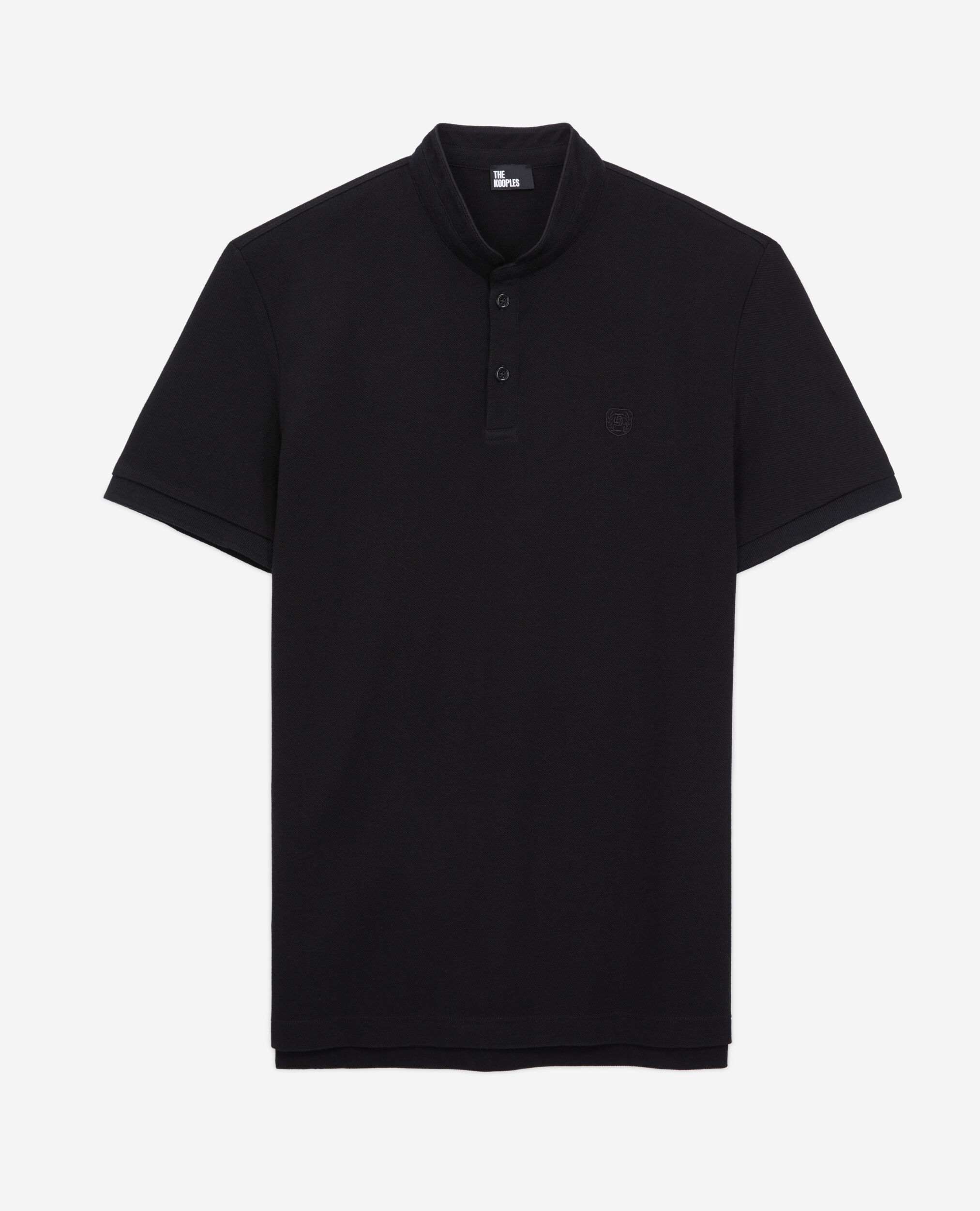 Schwarzes Poloshirt aus Baumwolle, BLACK, hi-res image number null