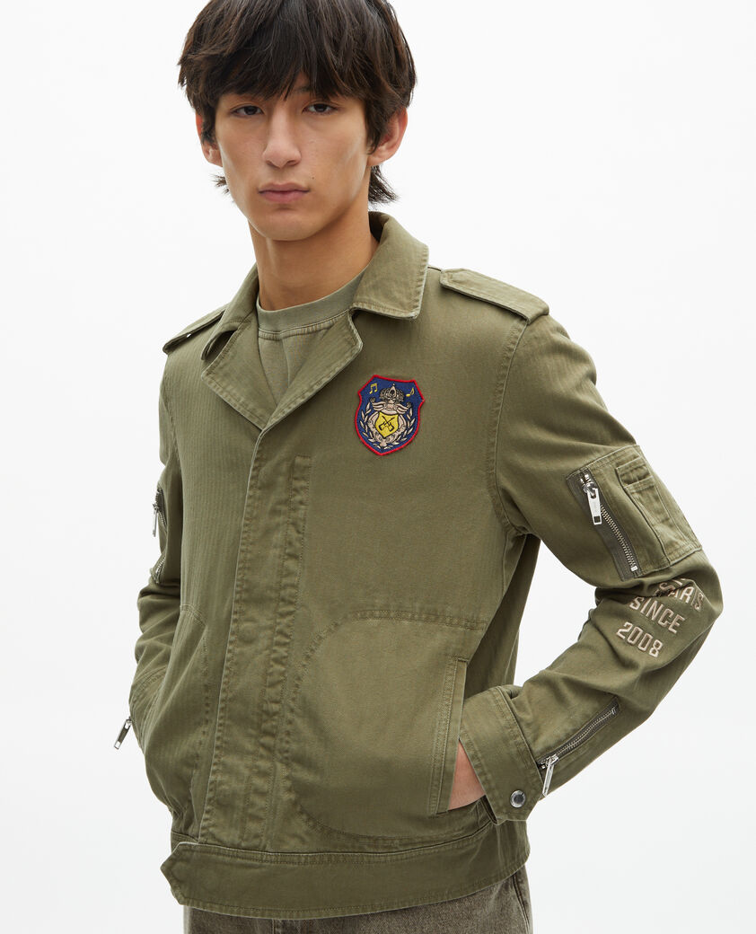 The Kooples HERREN KAKI jacke im offiziersstil khaki