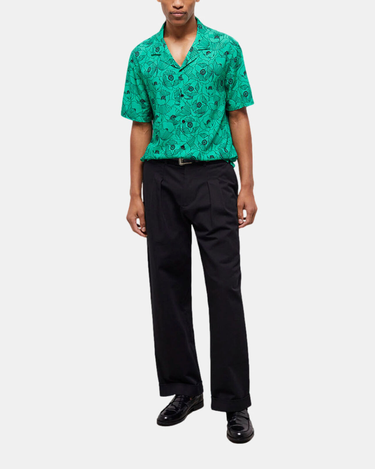 The Kooples HERREN GREEN lässiges hemd mit print